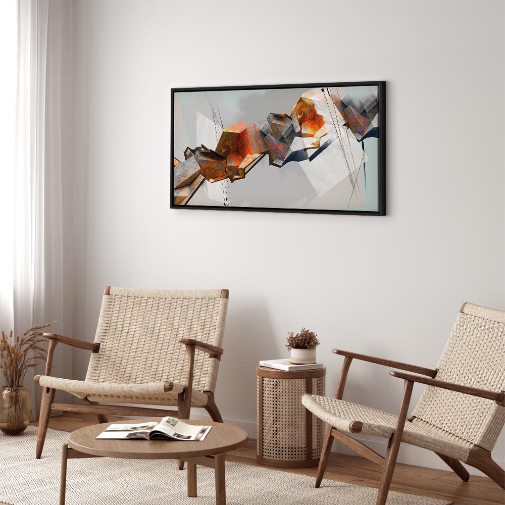 Friendly interior style. living room. Wall mockup. Wall art. 3d